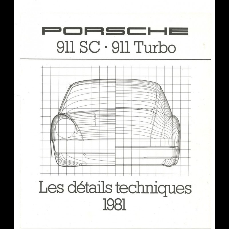 Porsche Brochure 911 SC / 911 Turbo 1981 in fench ref WVK110930