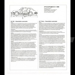 Porsche Broschüre 911 SC / 911 Turbo 1981 in Französich ref WVK110930