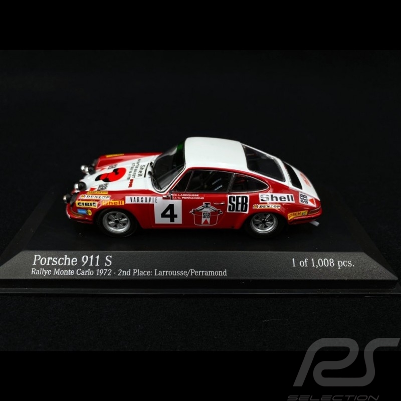 Porsche 911 S Monte Carlo 1972 n° 4 SEB 1/43 MINICHAMPS 400726804