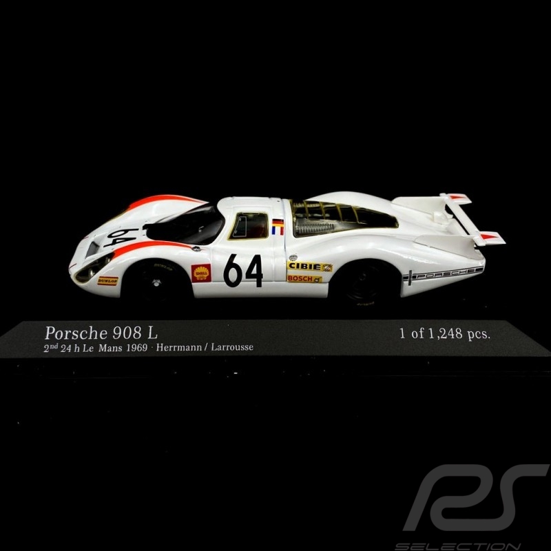 Porsche 908 LH Le Mans 1969 n° 64 1/43 Minichamps 400696864
