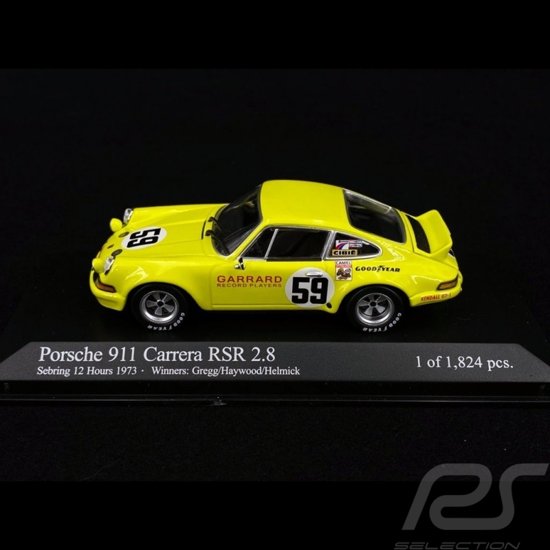Porsche 911 Carrera RSR 2.8 Vainqueur Sebring 1973 n° 59 1/43 Minichamps 430736999