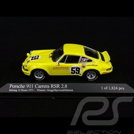 Porsche 911 Carrera RSR 2.8 Vainqueur Sebring 1973 n° 59 1/43 Minichamps 430736999