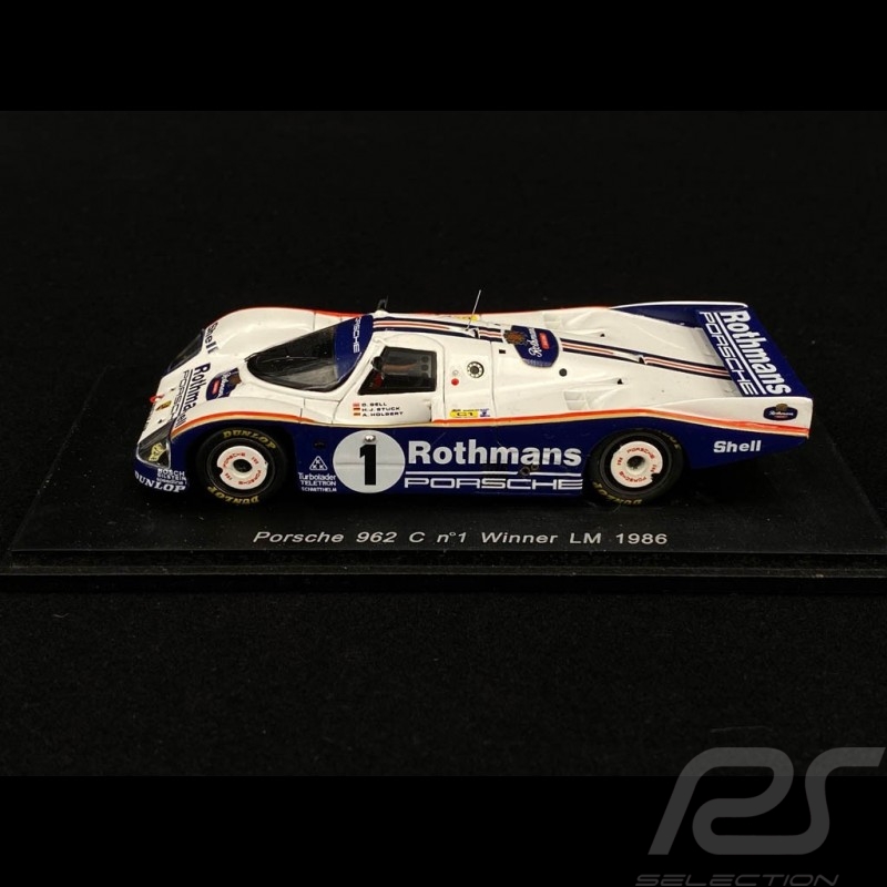 Porsche 962 C Rothmans Vainqueur Le Mans 1986 N° 1 1/43 Spark S0923