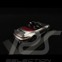 Porsche 911 type 992 Turbo S Cabriolet 2020 Gris GT Silver 1/43 Minichamps WAP0201790K