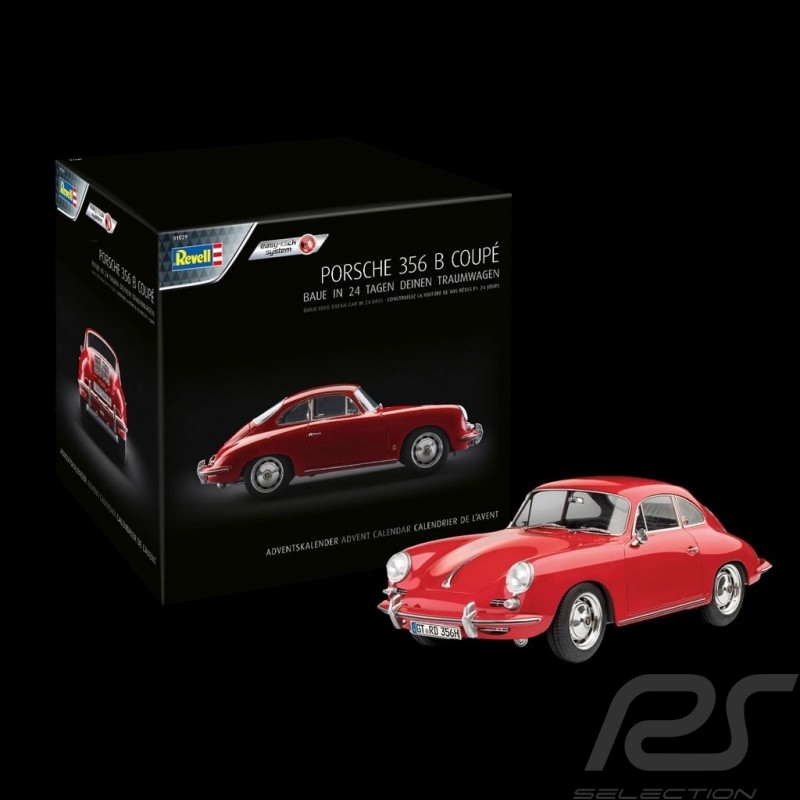 Calendrier de l'avent Porsche 356 B Coupé 1959 rouge signal 1/16 Revell 01029 Advent calendar Adventskalender 