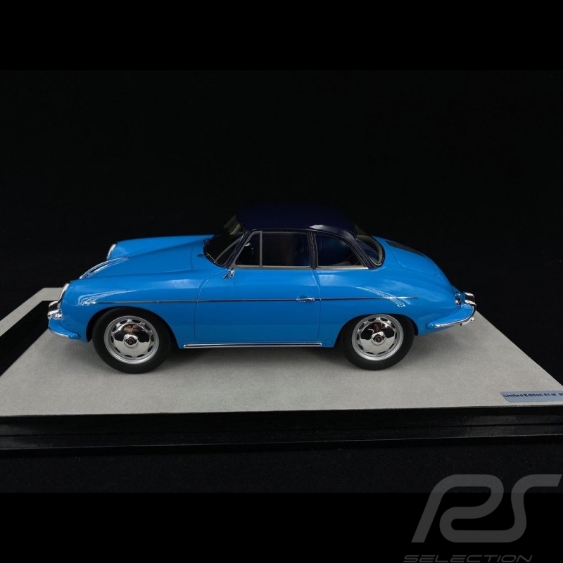 Porsche 356 Karmann Hardtop 1961 Bleu / Noir 1/18 Tecnomodel TM18-143C blue blau
