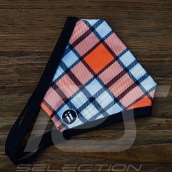 Gulf mask Tartan pattern Protective and washable Blue / orange Size L