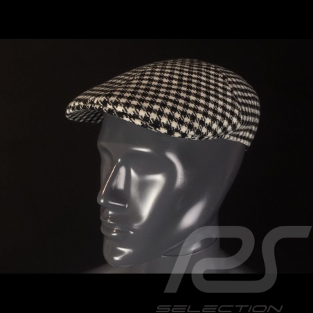 Casquette Hat Cap Kappe Pepita Classique plate 100% Laine Qualité Premium