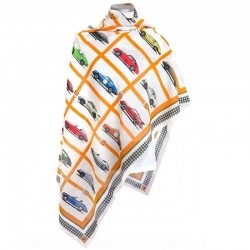 Large scarf necktie Pepita Porsche 911