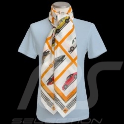 Grand foulard écharpe Pepita Porsche 911 scarf necktie Schal 