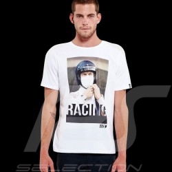 Steve McQueen T-Shirt Racing Le Mans Weiß - Herren