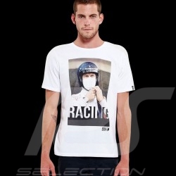 T-shirt Steve McQueen Racing Le Mans Blanc - homme