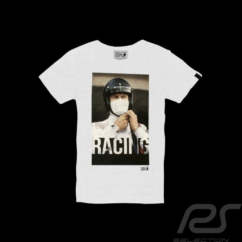 Steve McQueen T-Shirt Racing Le Mans Weiß - Herren
