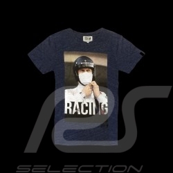 Steve McQueen T-shirt Racing Le Mans Navy blue - Men