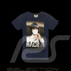 T-shirt Steve McQueen Racing Le Mans Bleu marine - homme