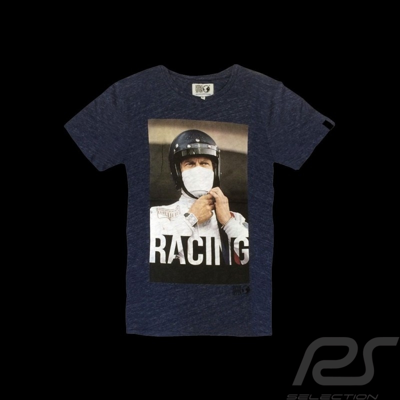 T-shirt Steve McQueen Racing Le Mans Bleu marine - homme