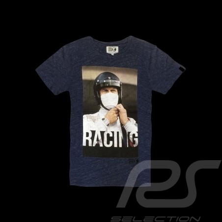 T-shirt Steve McQueen Racing Le Mans Bleu marine - homme