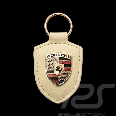 Schlüsselanhänger Porsche Wappen creme weiß Porsche  WAP0500960E