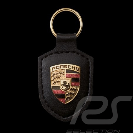 Porte-clé écusson Porsche cuir crème