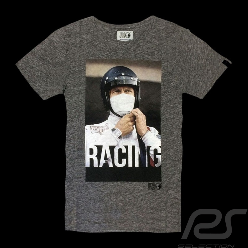 Steve McQueen T-Shirt Racing Le Mans Dunkelgrau - Herren
