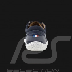 Chaussure de conduite Sneaker sport 24h Le Mans Cuir Bleu marine Driving shoes Fahrschuh homme