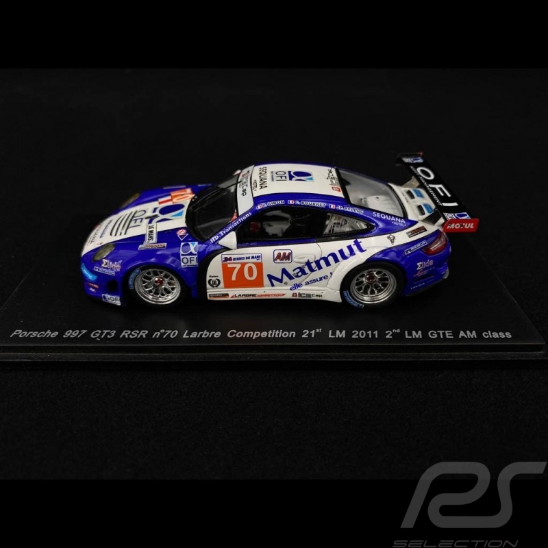 Porsche 911 GT3 RSR type 997 Larbre Competition n° 70 Le Mans 2011 1/43 Spark S3422