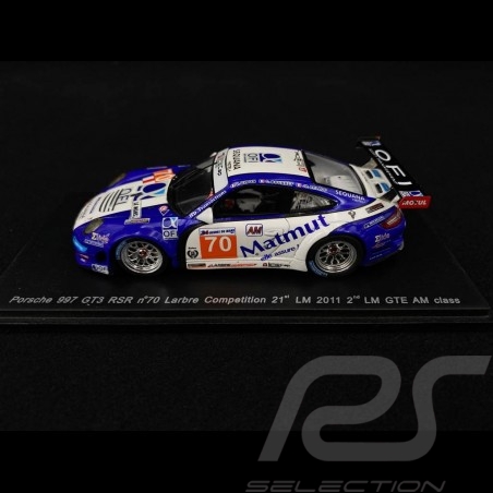 Porsche 911 GT3 RSR type 997 Larbre Competition n° 70 Le Mans 2011 1/43 Spark S3422
