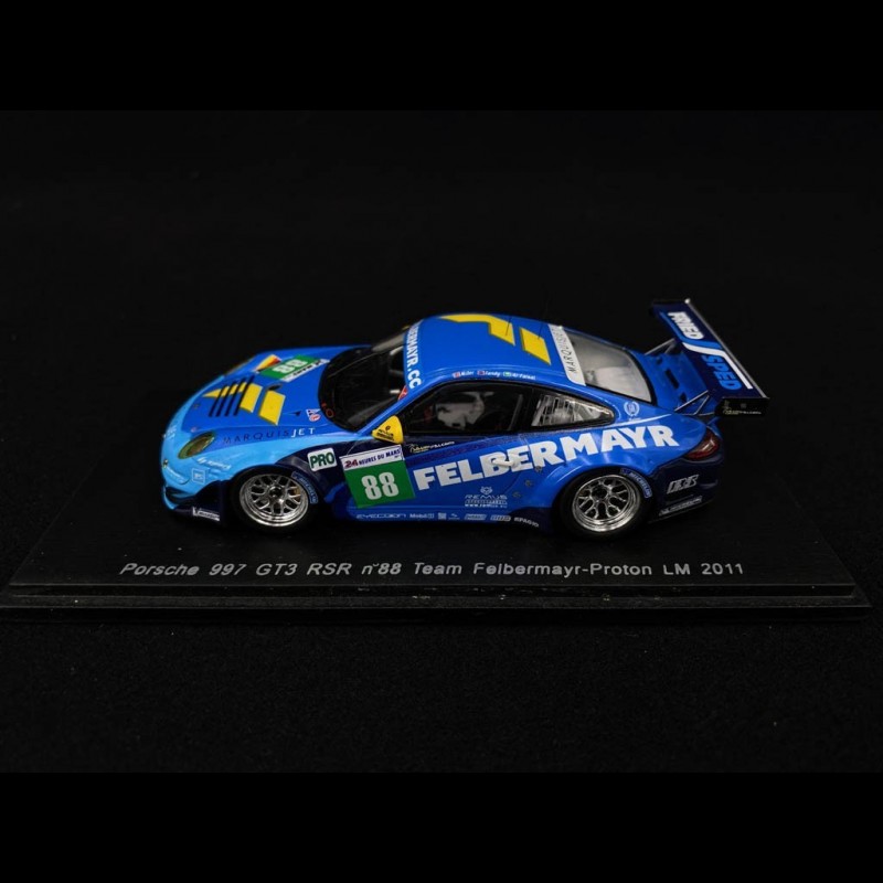 Spark-model Porsche 911 997 Gt3rsr Proton Competition N 63 24h Le Mans 2011 Felbermayr Jr Felbermayr Senior Reid 1 43 2 Tony Modre