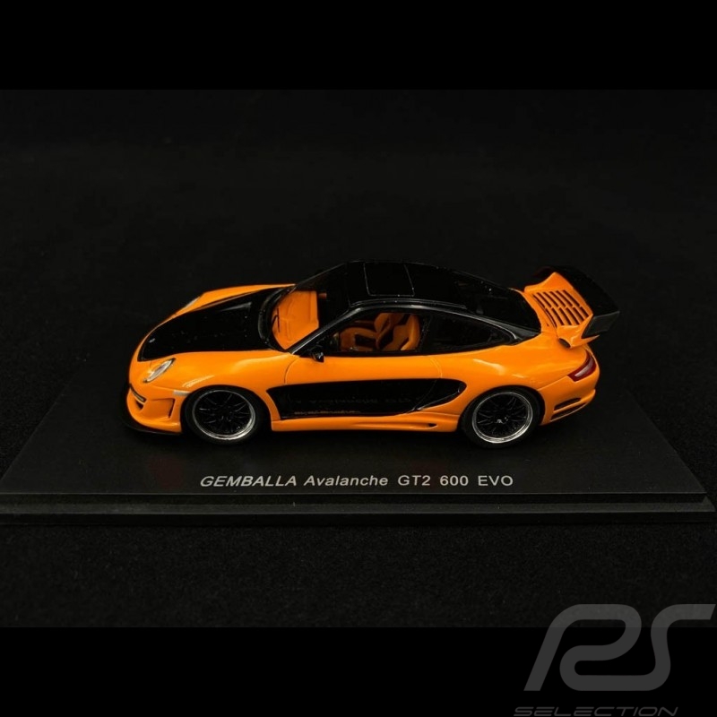 Porsche Gemballa Avalanche GT2 600 EVO 2008 orange et noir black schwarz 1/43 Spark S0718 Porsche Gemballa Avalanche GT2 600 EVO 2008 orange et noir black schwarz 1/43 Spark S0718