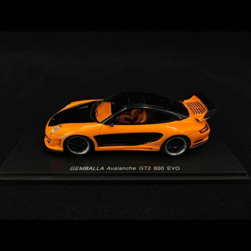 Porsche Gemballa Avalanche GT2 600 EVO 2008 orange and black 1/43 Spark  S0718