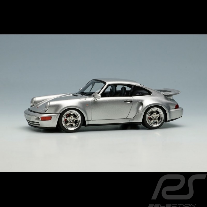 Porsche 911 Turbo S Light Weight Type 964 1992 Silbergrau 1/43 Make Up Vision VM159B