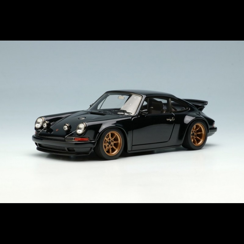 Singer 911 Porsche 964 Wing up Black 1/43 Make Up Vision VM203