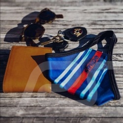 Martini Maske Waschbare Schutzmaske Blau / rot Größe L