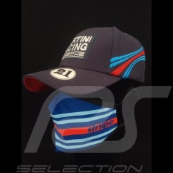 Martini Maske Waschbare Schutzmaske Blau / rot Größe L