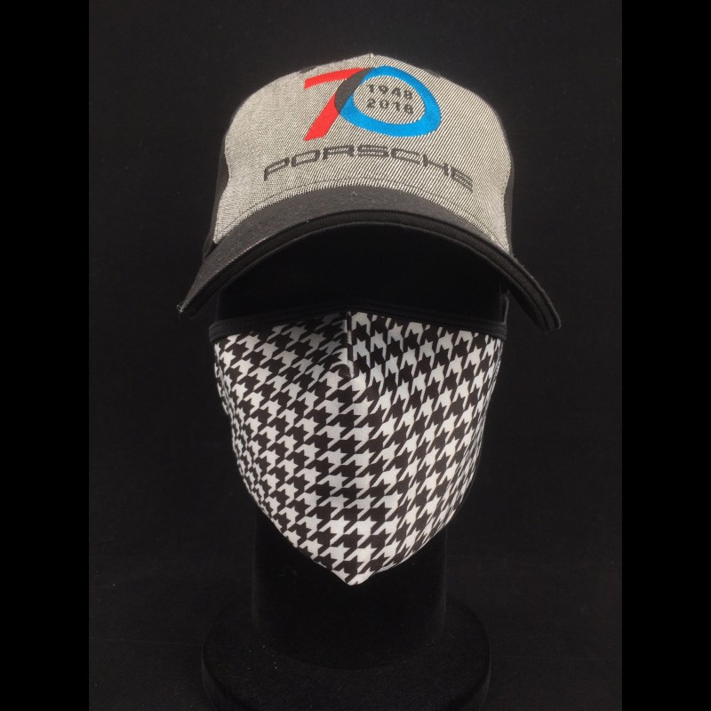 Pepita mask Houndstooth pattern Protective and washable Black / white ...