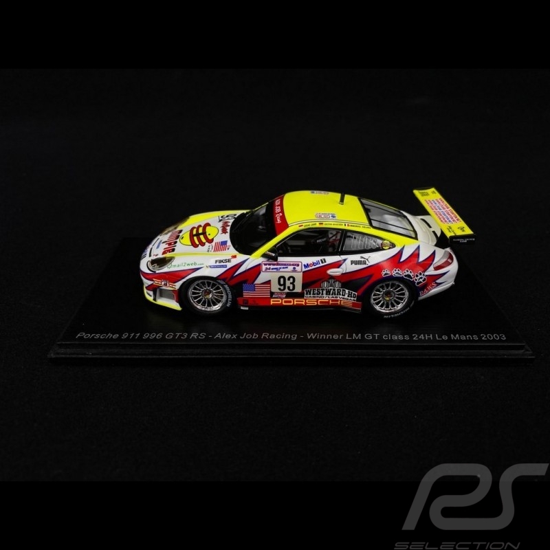 Porsche 911 GT3 RS type 996 n° 93 class Winner Le Mans 2003 1/43 Spark S5527