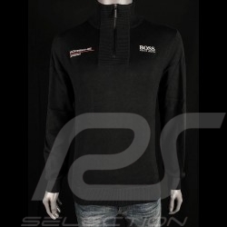 Pull Hugo Boss Porsche Motorsport en maille Coton Noir WA201MMSR - homme