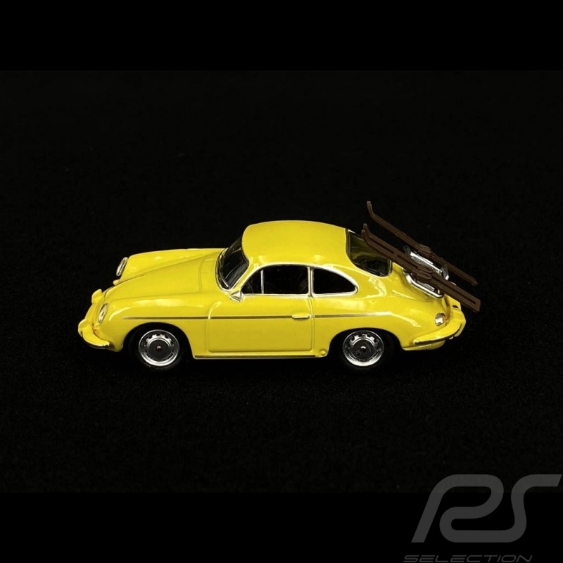 Porsche 356 Carrera 2 "Skiurlaub" gelb 1/64 Schuco 452022900