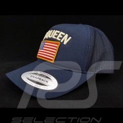 Steve McQueen Kappe Snapback Marineblau USA Flagge - Herren