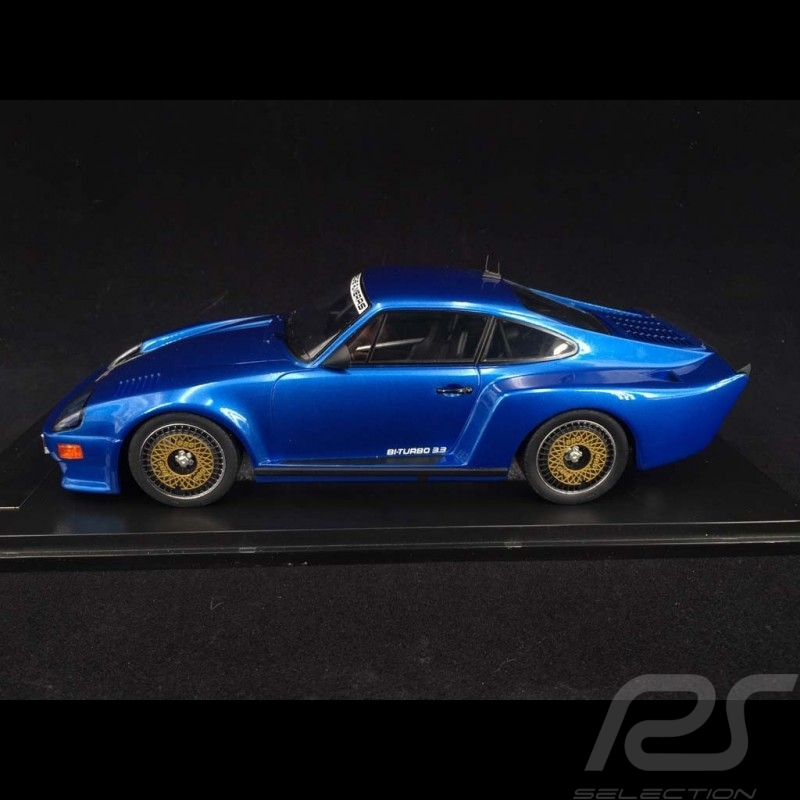 Porsche 911 Biturbo type 930 3.3 Almeras 1993 bleu métallisé blue blau metallic 1/18 KESS KE18005A Porsche 911 Biturbo type 930 3.3 Almeras 1993 bleu métallisé blue blau metallic 1/18 KESS KE18005A