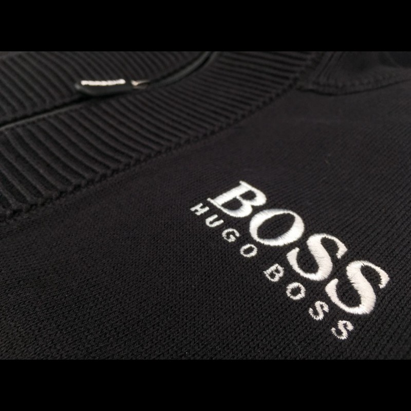 Hugo Boss Knitted quarter-zip sweater Porsche Motorsport Cotton Black ...