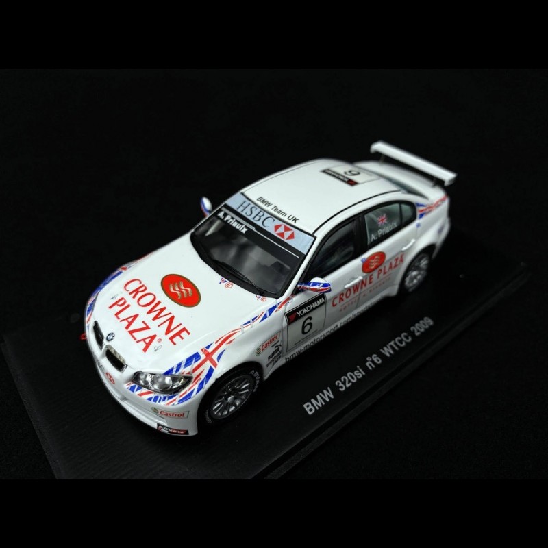 Miniature Spark 1/43 – BMW 320si Team UK N°6 – WTCC 2009 – Andy Priaulx – NEUVE En Boîte