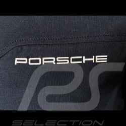 Polo Porsche Classic bleu marine / col blanc manches longues Porsche WAP917 - homme