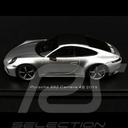 Porsche 911 Carrera 4S 2019 type 992 GT silver grey 1/43 Spark S7834