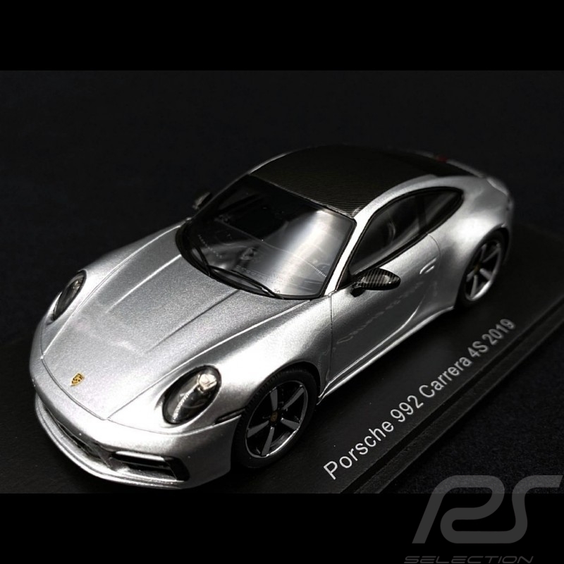 Porsche 911 Carrera 4S 2019 type 992 Gris GT argent 1/43 Spark S7834 