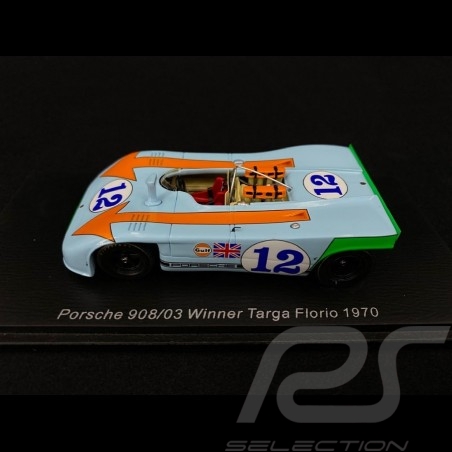 Porsche 908 /3 Gulf n° 12 Sieger Targa Florio 1970 1/43 Spark 43TF70
