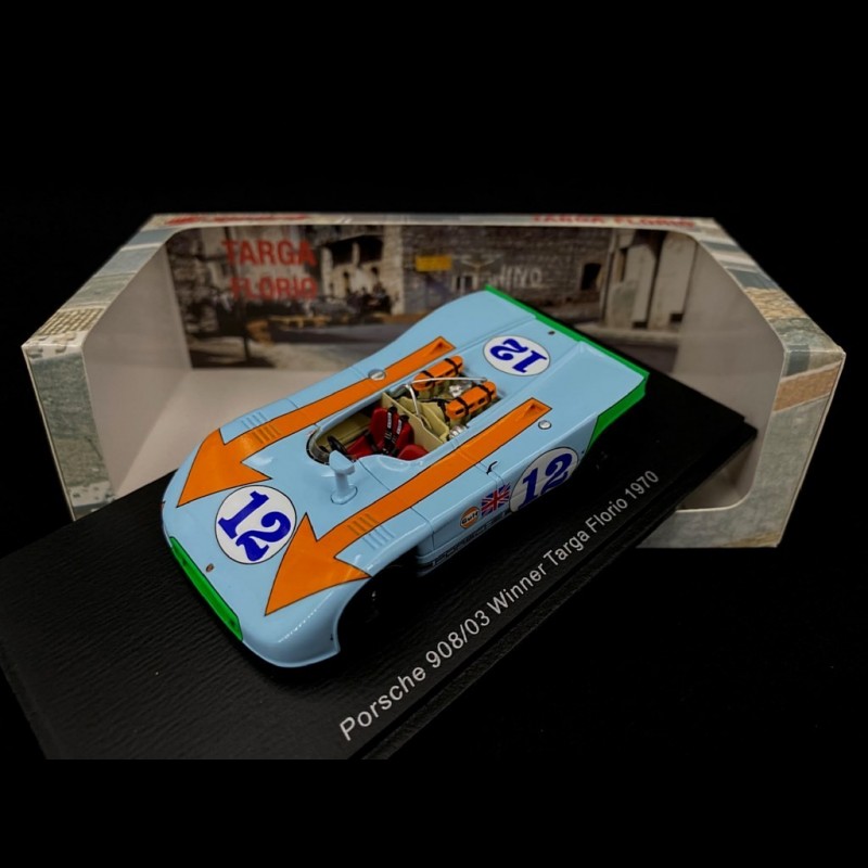 Porsche 908 /3 Gulf n° 12 Winner Targa Florio 1970 1/43 Spark