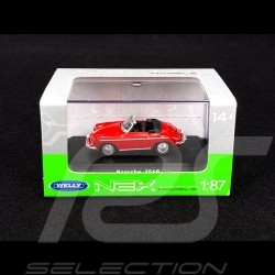 Porsche 356 B Cabriolet Red 1/87 Welly 73106SW