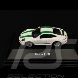 Porsche 911 R typ 991 weiß / grün 1/87 Schuco 452630000