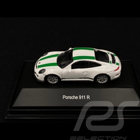Porsche 911 R type 991 white / green 1/87 Schuco 452630000